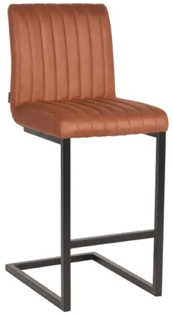 LABEL51 Barkruk Met Rugleuning|Barkruk Leer / Kunstleer|Barkruk Milo Microfiber