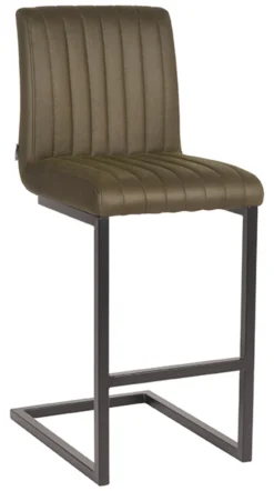 LABEL51 Barkruk Met Rugleuning|Barkruk Leer / Kunstleer|Barkruk Milo Microfiber