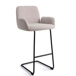 Jesper Home Barkruk Met Rugleuning|Barkruk Misaki Arch Black (zithoogte 75cm)