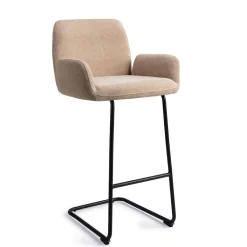 Jesper Home Barkruk Met Rugleuning|Barkruk Misaki Arch Black (zithoogte 75cm)