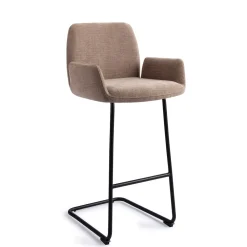 Jesper Home Barkruk Met Rugleuning|Barkruk Misaki Arch Black (zithoogte 75cm)