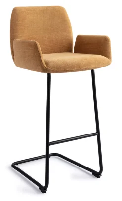 Jesper Home Barkruk Met Rugleuning|Barkruk Misaki Arch Black (zithoogte 75cm)