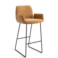 Jesper Home Barkruk Met Rugleuning|Barkruk Misaki Slide Black (zithoogte 75cm)