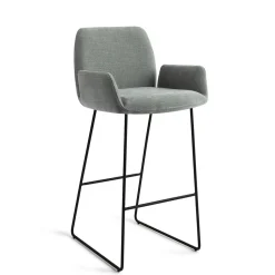 Jesper Home Barkruk Met Rugleuning|Barkruk Misaki Slide Black (zithoogte 75cm)