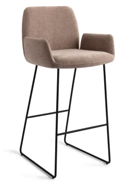 Jesper Home Barkruk Met Rugleuning|Barkruk Misaki Slide Black (zithoogte 75cm)