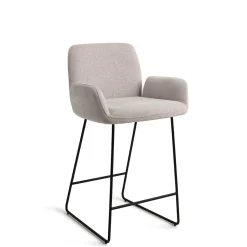 Jesper Home Barkruk Met Rugleuning|Barkruk Misaki Slide Black (zithoogte 65cm)