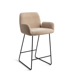 Jesper Home Barkruk Met Rugleuning|Barkruk Misaki Slide Black (zithoogte 65cm)