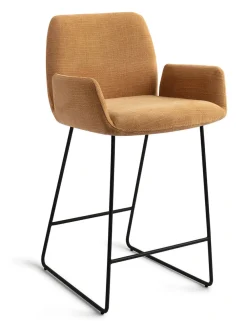 Jesper Home Barkruk Met Rugleuning|Barkruk Misaki Slide Black (zithoogte 65cm)