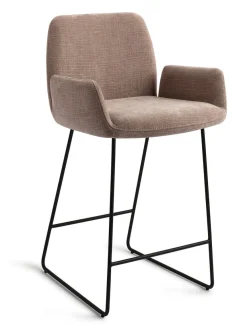 Jesper Home Barkruk Met Rugleuning|Barkruk Misaki Slide Black (zithoogte 65cm)