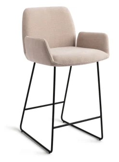 Jesper Home Barkruk Met Rugleuning|Barkruk Misaki Slide Black (zithoogte 65cm)