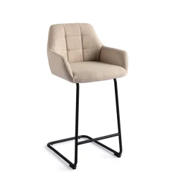 Jesper Home Barkruk Met Rugleuning|Barkruk Noto Arch Black (zithoogte 65cm)