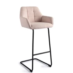 Jesper Home Barkruk Met Rugleuning|Barkruk Noto Arch Black (zithoogte 75cm)