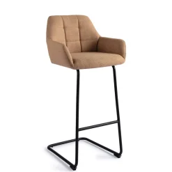 Jesper Home Barkruk Met Rugleuning|Barkruk Noto Arch Black (zithoogte 75cm)