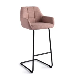 Jesper Home Barkruk Met Rugleuning|Barkruk Noto Arch Black (zithoogte 75cm)