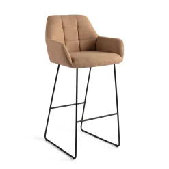 Jesper Home Barkruk Met Rugleuning|Barkruk Noto Slide Black (zithoogte 75cm)