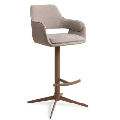 Jesper Home Barkruk Met Rugleuning|Barkruk Oketo Draaibaar (zithoogte 75cm)