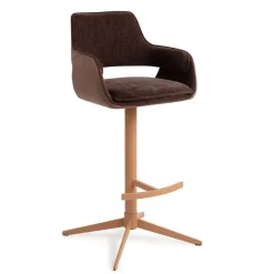 Jesper Home Barkruk Met Rugleuning|Barkruk Oketo Draaibaar (zithoogte 75cm)