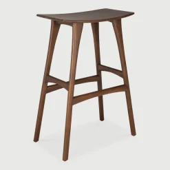 Ethnicraft Barkruk Hout|Barkruk Osso Hout (zithoogte 78cm)