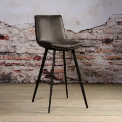 Tower Living Barkruk Met Rugleuning|Barkruk Leer / Kunstleer|Barkruk Pamplona (zithoogte 75cm)