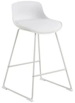 Bendt Barkruk Met Rugleuning|Barkruk Pelle Kunststof, kleur (zithoogte 66cm) Wit