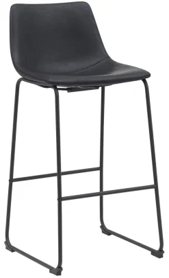 LABEL51 Barkruk Leer / Kunstleer|Barkruk Met Rugleuning|Barkruk Risto Lederlook (zithoogte 75cm)