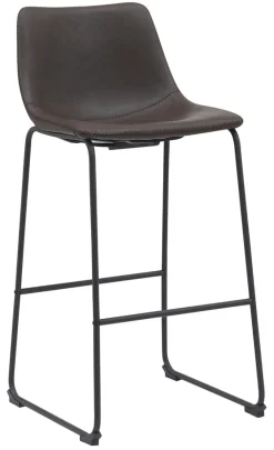 LABEL51 Barkruk Leer / Kunstleer|Barkruk Met Rugleuning|Barkruk Risto Lederlook (zithoogte 75cm)