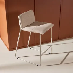 Nohr Barkruk Met Rugleuning|Barkruk Sheridan Bouclé, kleur (zithoogte 65cm) Beige