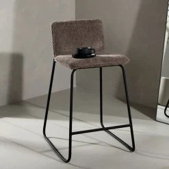 Nohr Barkruk Met Rugleuning|Barkruk Sheridan Bouclé (zithoogte 64cm)