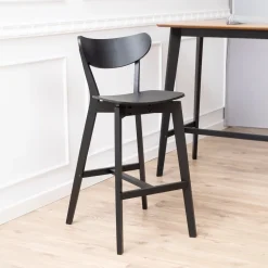 Bendt Barkruk Met Rugleuning|Barkruk Hout|Barkruk Torkil (zithoogte 77cm) Eiken