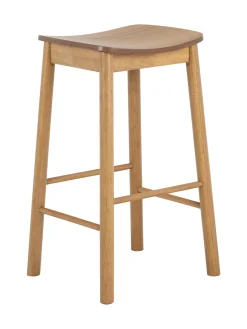 Bendt Barkruk Hout|Barkruk Vernard Eiken (zithoogte 74cm) Naturel