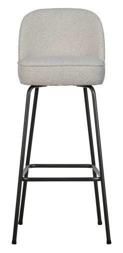 WOOOD Barkruk Met Rugleuning|Barkruk Vogue Bouclé (zithoogte 80cm)