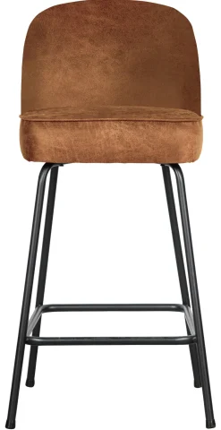 WOOOD Barkruk Met Rugleuning|Barkruk Leer / Kunstleer|Barkruk Vogue (zithoogte 65cm) Leder