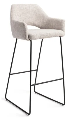 Jesper Home Barkruk Met Rugleuning|Barkruk Yanai Slide Black (zithoogte 75cm) Pigeon