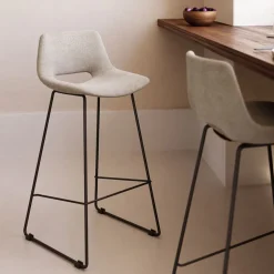 Kave Home Barkruk Met Rugleuning|Barkruk Zahara (zithoogte 75cm)