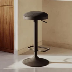 Kave Home Barkruk Verstelbaar|Barkruk Zaib Chenille