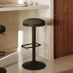 Kave Home Barkruk Verstelbaar|Barkruk Zaib Chenille