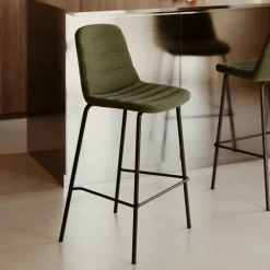 Kave Home Barkruk Met Rugleuning|Barkruk Zunilda Chenille