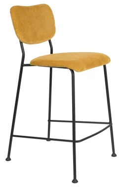 Zuiver Barkruk Met Rugleuning|Barstoel Benson Ribstof (zithoogte 65cm)