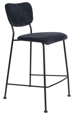 Zuiver Barkruk Met Rugleuning|Barstoel Benson Ribstof (zithoogte 65cm)