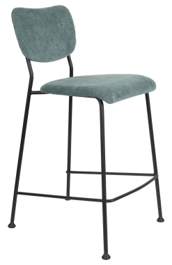 Zuiver Barkruk Met Rugleuning|Barstoel Benson Ribstof (zithoogte 65cm)