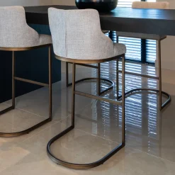 Richmond Interiors Barkruk Met Rugleuning|Barstoel Bolton, kleur (zithoogte 77cm) Naturel