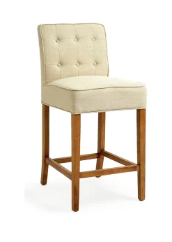 Rivièra Maison Barkruk Met Rugleuning|Barstoel Cape Breton Linen, kleur Flax