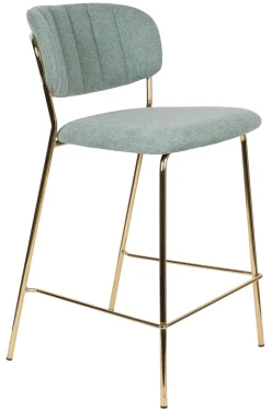 ZILT Barkruk Met Rugleuning|Barstoel Kolten Goud (zithoogte 65cm)