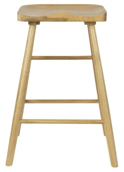 ZILT Barkruk Hout|Barstoel Marky Eikenhout (zithoogte 64cm)
