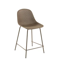 Kave Home Barkrukken|Barkruk Met Rugleuning|Barstoel Quinby (zithoogte 65cm)