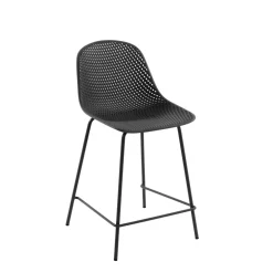 Kave Home Barkrukken|Barkruk Met Rugleuning|Barstoel Quinby (zithoogte 65cm)