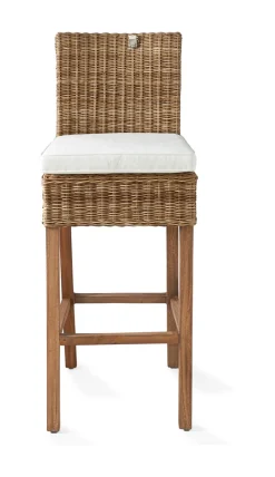 Rivièra Maison Barkruk Met Rugleuning|Barstoel Rustic Rattan (zithoogte 78cm)