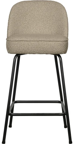 WOOOD Barkruk Met Rugleuning|Barstoel Vogue Bouclé (zithoogte 65cm)