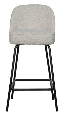 WOOOD Barkruk Met Rugleuning|Barstoel Vogue Bouclé (zithoogte 65cm)