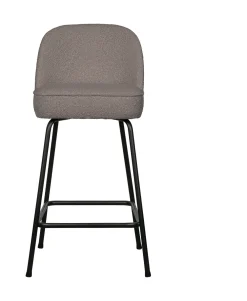 WOOOD Barkruk Met Rugleuning|Barstoel Vogue Bouclé (zithoogte 65cm)
